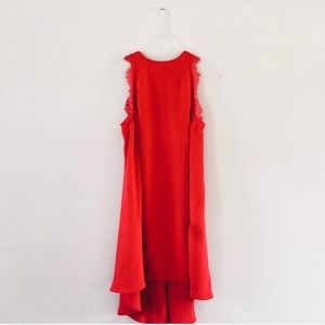 NWT H&M Romantic Red high-low Dress with lace detail